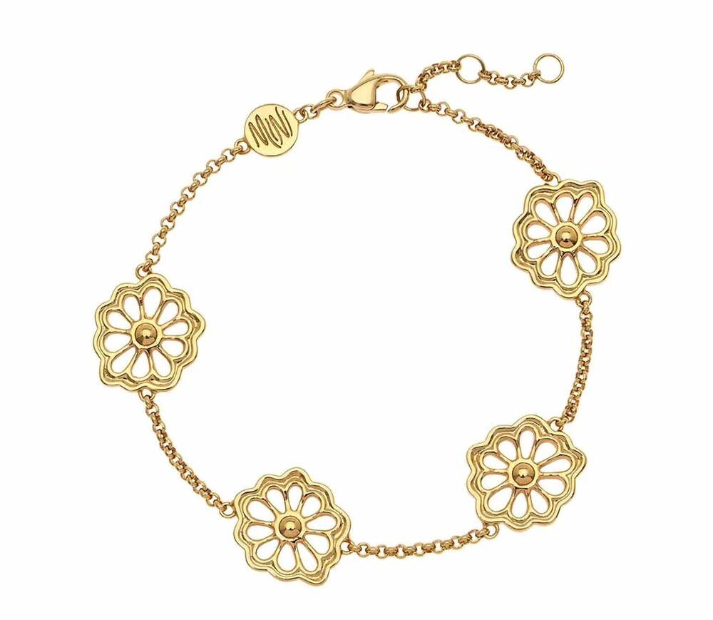 NEW GOLDBUG COLLECTION women's by the bunch okra bracelet in gold